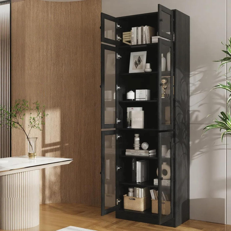Latitude Run® 86.7'' H X 23.6'' W Book Cabinet Storage Bookcase